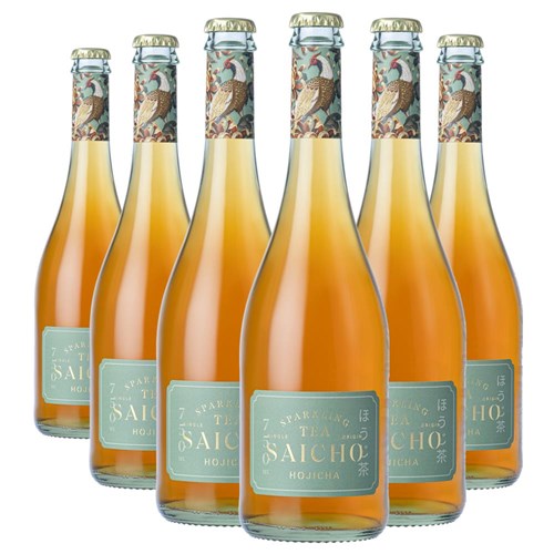 Crate of 6 Saicho Hojicha Sparkling Tea 75cl